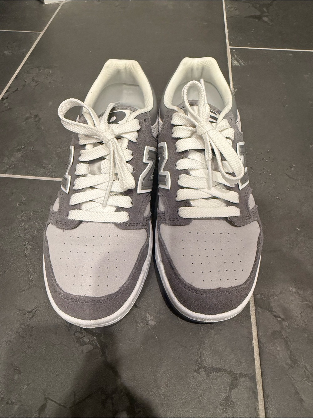 New Balance Women's Gray and White Athletic Sneakers